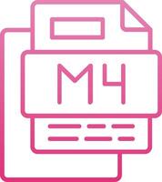 M4 File Line Gradient Icon vector