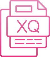 Xq File Line Gradient Icon vector