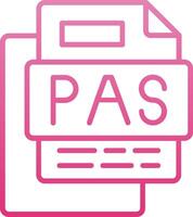 PAS File Line Gradient Icon vector
