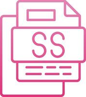 SS File Line Gradient Icon vector