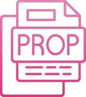Prop File Line Gradient Icon vector