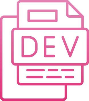 Dev File Line Gradient Icon vector