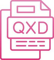 QXD File Line Gradient Icon vector