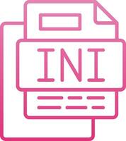 INI File Line Gradient Icon vector