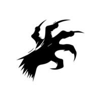 Claw marks and torn scratches. Cracks form animal claw scratches, wild beast paw marks with sharp fissures texture, damaged breaks and hollow scraps, black on white vector