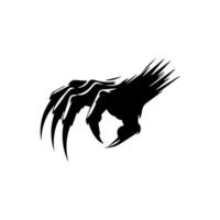 Claw marks and torn scratches. Cracks form animal claw scratches, wild beast paw marks with sharp fissures texture, damaged breaks and hollow scraps, black on white vector