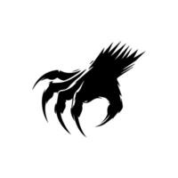 Claw marks and torn scratches. Cracks form animal claw scratches, wild beast paw marks with sharp fissures texture, damaged breaks and hollow scraps, black on white vector