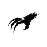 Claw marks and torn scratches. Cracks form animal claw scratches, wild beast paw marks with sharp fissures texture, damaged breaks and hollow scraps, black on white vector