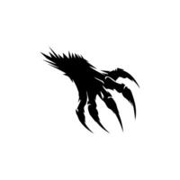 Claw marks and torn scratches. Cracks form animal claw scratches, wild beast paw marks with sharp fissures texture, damaged breaks and hollow scraps, black on white vector