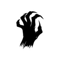 Claw marks and torn scratches. Cracks form animal claw scratches, wild beast paw marks with sharp fissures texture, damaged breaks and hollow scraps, black on white vector