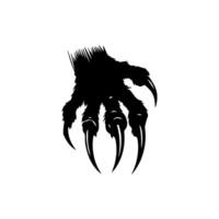 Claw marks and torn scratches. Cracks form animal claw scratches, wild beast paw marks with sharp fissures texture, damaged breaks and hollow scraps, black on white vector