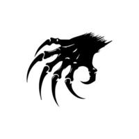 Claw marks and torn scratches. Cracks form animal claw scratches, wild beast paw marks with sharp fissures texture, damaged breaks and hollow scraps, black on white vector