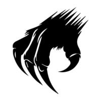 Claw marks and torn scratches. Cracks form animal claw scratches, wild beast paw marks with sharp fissures texture, damaged breaks and hollow scraps, black on white vector