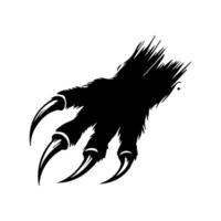 Claw marks and torn scratches. Cracks form animal claw scratches, wild beast paw marks with sharp fissures texture, damaged breaks and hollow scraps, black on white vector