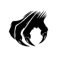 Claw marks and torn scratches. Cracks form animal claw scratches, wild beast paw marks with sharp fissures texture, damaged breaks and hollow scraps, black on white vector