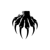 Claw marks and torn scratches. Cracks form animal claw scratches, wild beast paw marks with sharp fissures texture, damaged breaks and hollow scraps, black on white vector