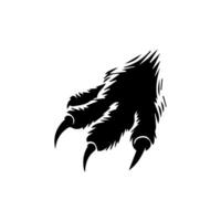 Claw marks and torn scratches. Cracks form animal claw scratches, wild beast paw marks with sharp fissures texture, damaged breaks and hollow scraps, black on white vector