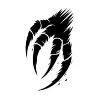 Claw marks and torn scratches. Cracks form animal claw scratches, wild beast paw marks with sharp fissures texture, damaged breaks and hollow scraps, black on white vector