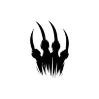 Claw marks and torn scratches. Cracks form animal claw scratches, wild beast paw marks with sharp fissures texture, damaged breaks and hollow scraps, black on white vector