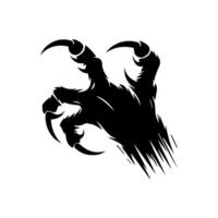 Claw marks and torn scratches. Cracks form animal claw scratches, wild beast paw marks with sharp fissures texture, damaged breaks and hollow scraps, black on white vector