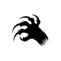 Claw marks and torn scratches. Cracks form animal claw scratches, wild beast paw marks with sharp fissures texture, damaged breaks and hollow scraps, black on white vector
