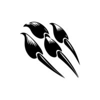 Claw marks and torn scratches. Cracks form animal claw scratches, wild beast paw marks with sharp fissures texture, damaged breaks and hollow scraps, black on white vector