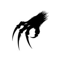 Claw marks and torn scratches. Cracks form animal claw scratches, wild beast paw marks with sharp fissures texture, damaged breaks and hollow scraps, black on white vector