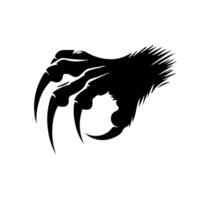 Claw marks and torn scratches. Cracks form animal claw scratches, wild beast paw marks with sharp fissures texture, damaged breaks and hollow scraps, black on white vector
