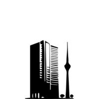 Office buildings. icon sky scraper vector
