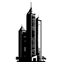 Office buildings. icon sky scraper vector
