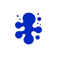 Liquid shapes, frames with uneven wavy edge set, collection. Water, fluid, paint, milk puddle, stain, rounded blot with splashes, drops, blobs, droplets. Design elements, backgrounds for tex vector