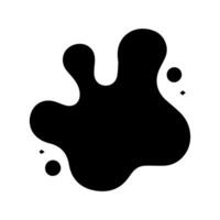 Liquid shapes, frames with uneven wavy edge set, collection. Water, fluid, paint, milk puddle, stain, rounded blot with splashes, drops, blobs, droplets. Design elements, backgrounds for text vector