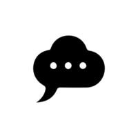 Talk bubble speech icon. Bubbles design elements, Dialogue balloon sticker silhouette vector