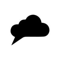 Talk bubble speech icon. Bubbles design elements, Dialogue balloon sticker silhouette vector