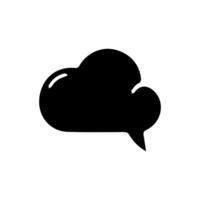 Talk bubble speech icon. Bubbles design elements, Dialogue balloon sticker silhouette vector
