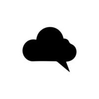 Talk bubble speech icon. Bubbles design elements, Dialogue balloon sticker silhouette vector