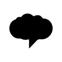 Talk bubble speech icon. Bubbles design elements, Dialogue balloon sticker silhouette vector