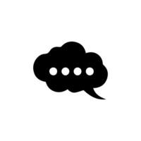 Talk bubble speech icon. Bubbles design elements, Dialogue balloon sticker silhouette vector