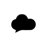 Talk bubble speech icon. Bubbles design elements, Dialogue balloon sticker silhouette vector