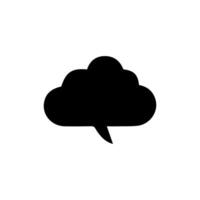 Talk bubble speech icon. Bubbles design elements, Dialogue balloon sticker silhouette vector