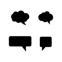 Talk bubble speech icon. Bubbles design elements, Dialogue balloon sticker silhouette vector