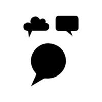 Talk bubble speech icon. Bubbles design elements, Dialogue balloon sticker silhouette vector