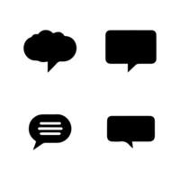 Talk bubble speech icon. Bubbles design elements, Dialogue balloon sticker silhouette vector