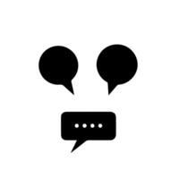 Talk bubble speech icon. Bubbles design elements, Dialogue balloon sticker silhouette vector