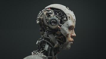 a robot with the head of a humanoid robot photo