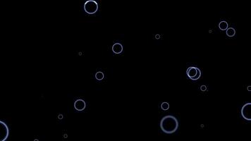 a black background with many circles floating in the air video