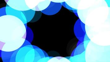 blue lights are arranged in a circle on a black background video