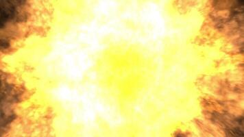 a large explosion is shown in a dark background video