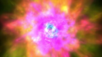a colorful explosion in the center of a dark background video