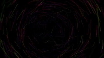 a dark tunnel with many lights in it video